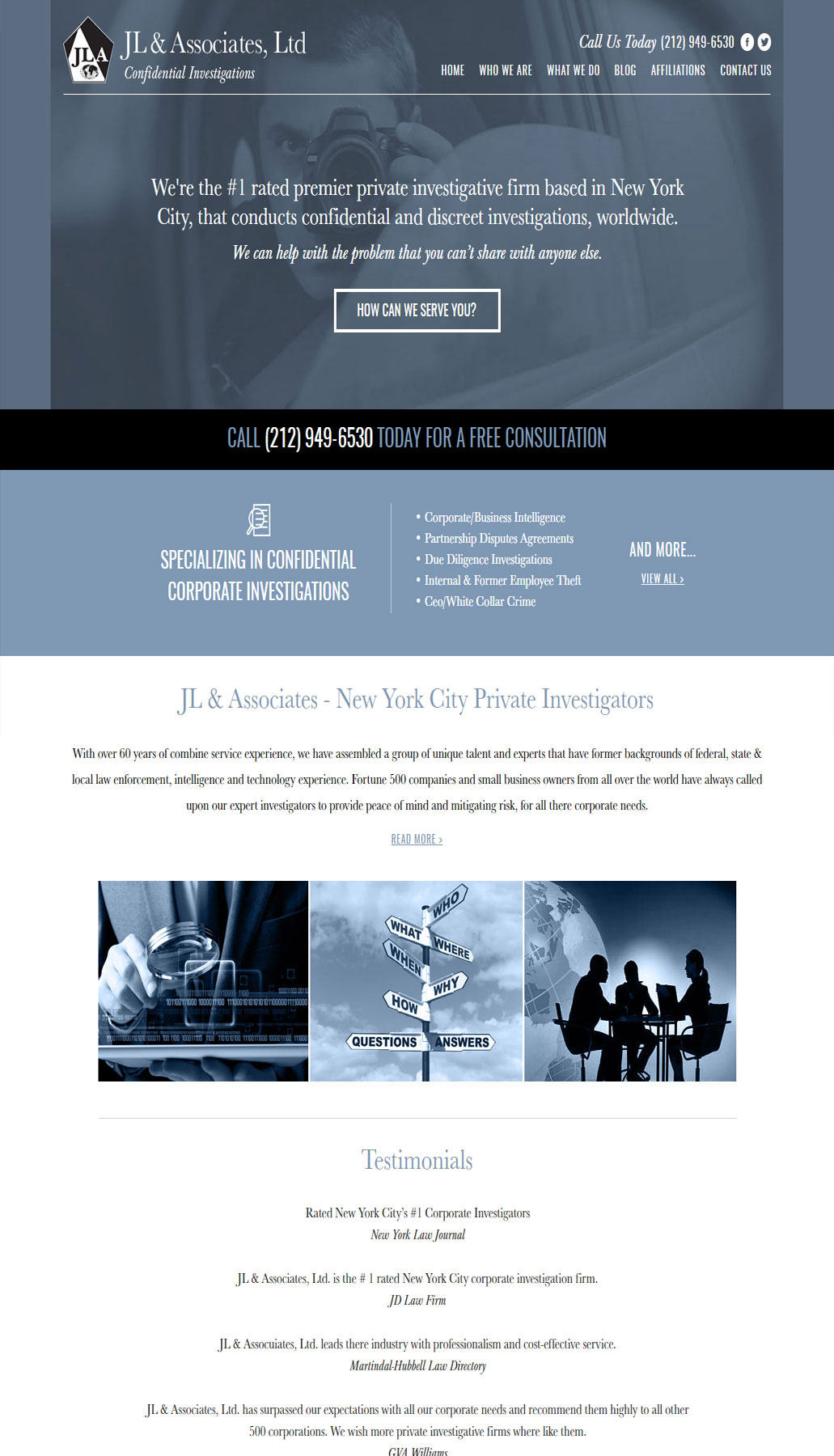 Private Investigators Website Design
