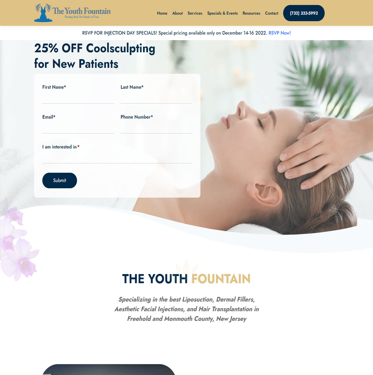 Massage Spa Website Design