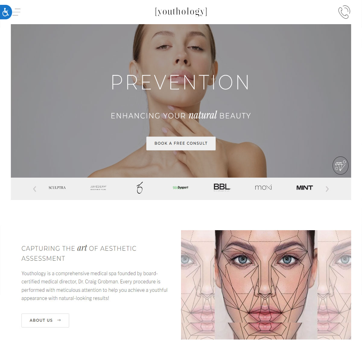 Facial Spa Website Design