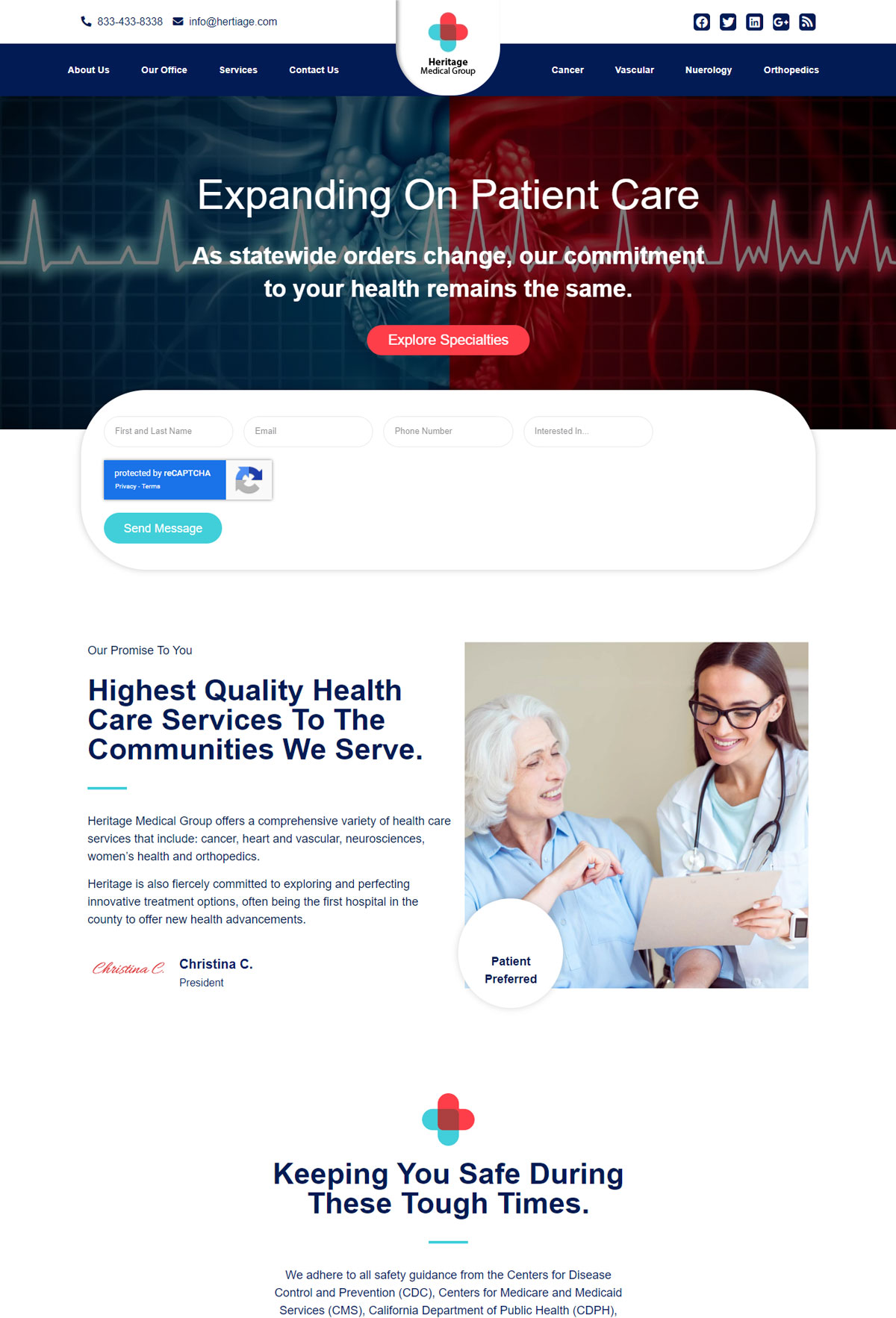 Hospitals Website Design