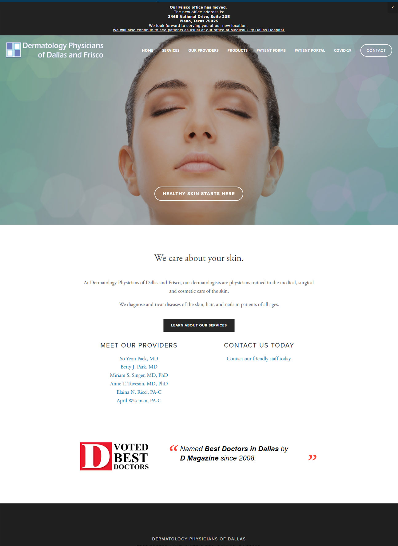 Dermatology Website Design