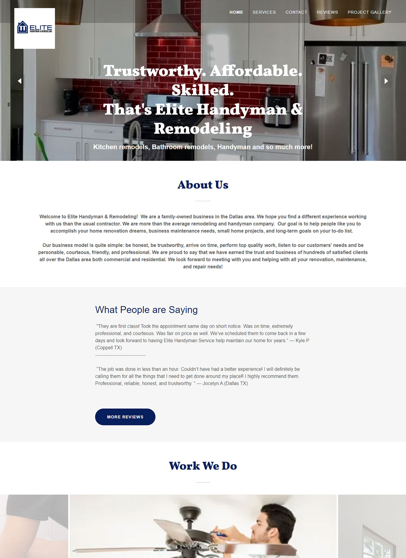 Handyman Website Design