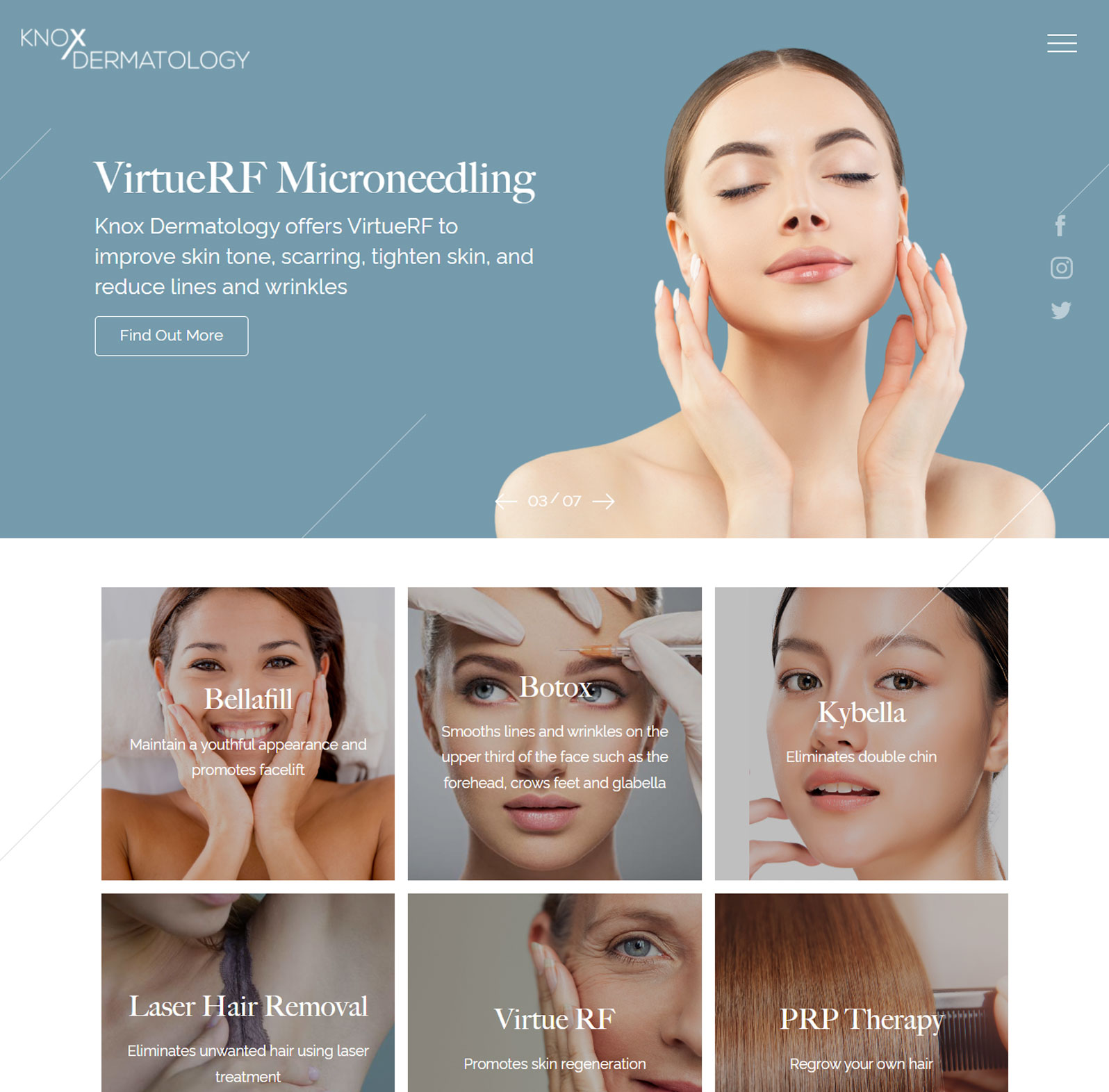 Cosmetic Dermatology Website Design