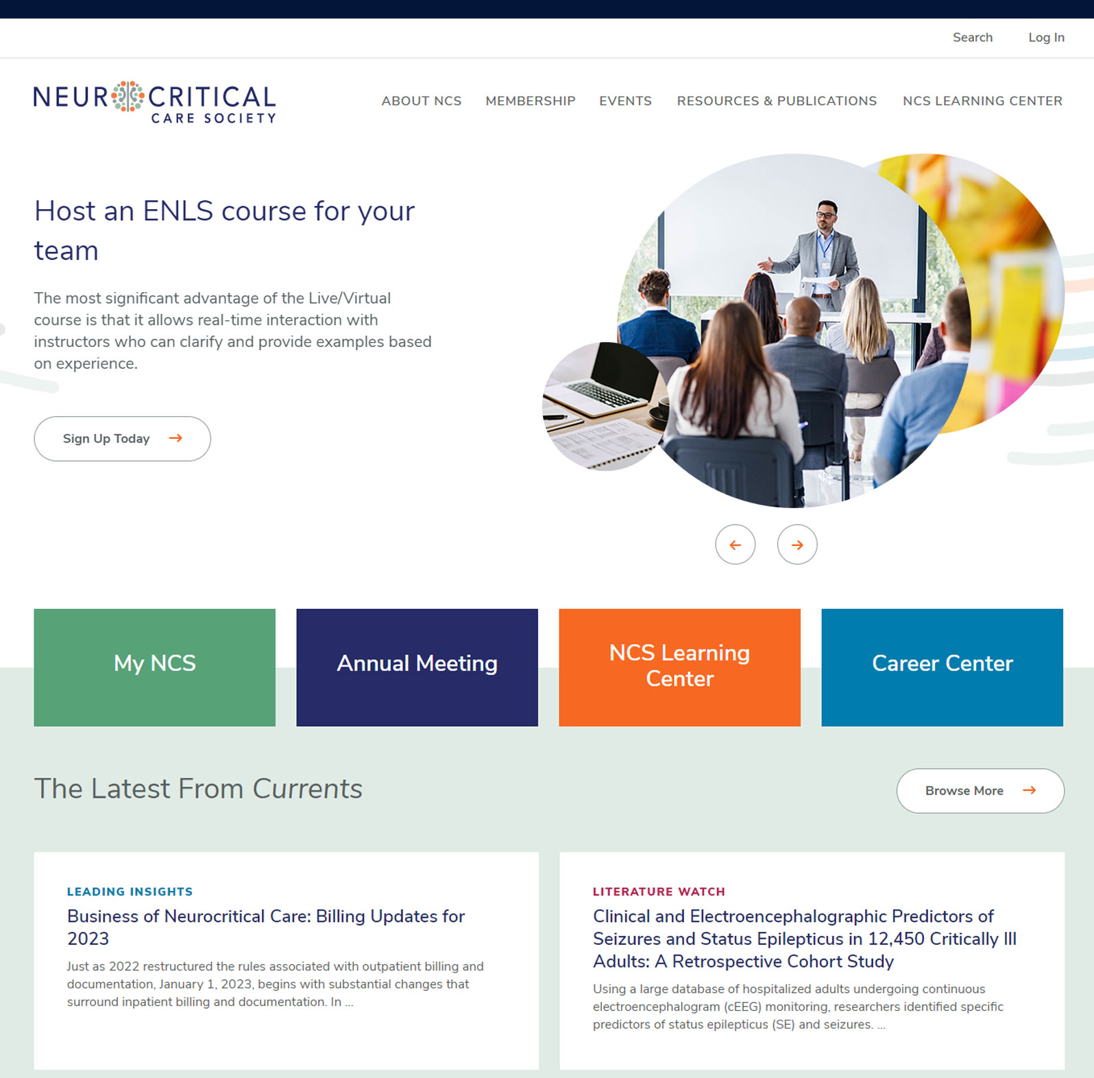 Neurocritical Care Web Design