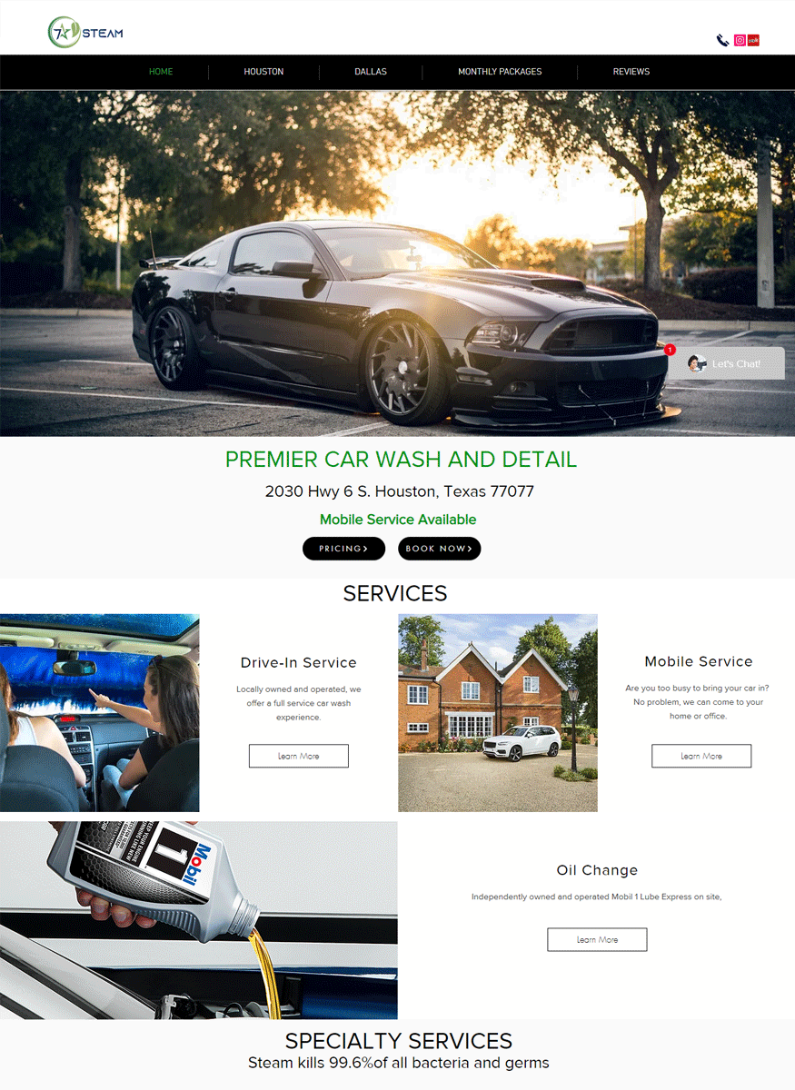 Car Detailing Website Design