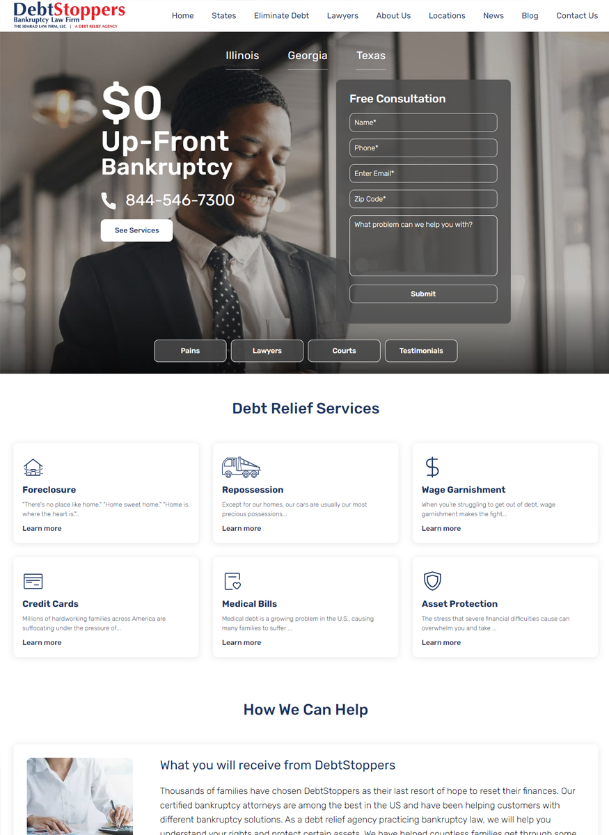 Bankruptcy Attorneys Website Design