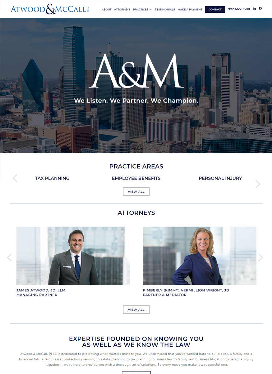 Tax Attorney Website Design