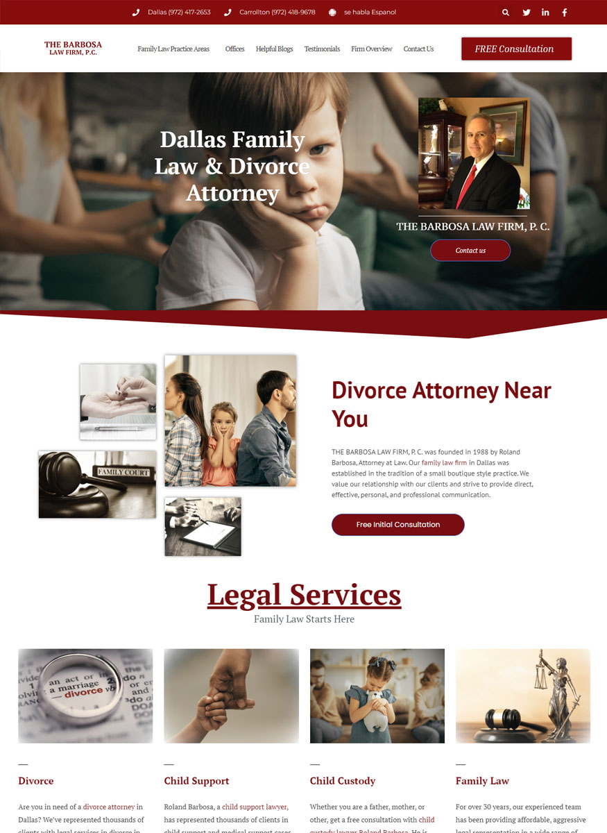 Divorce Attorneys Website Design