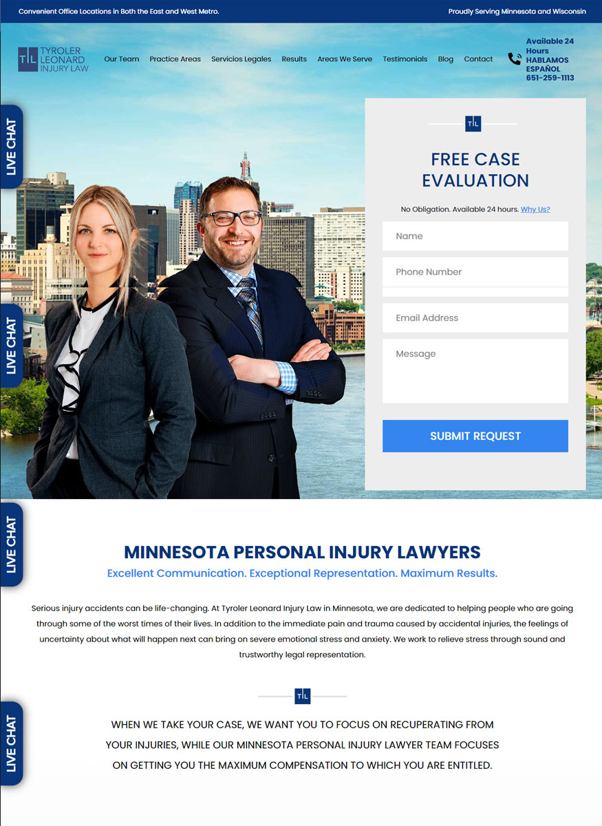 Car Accident Lawyers Website Design