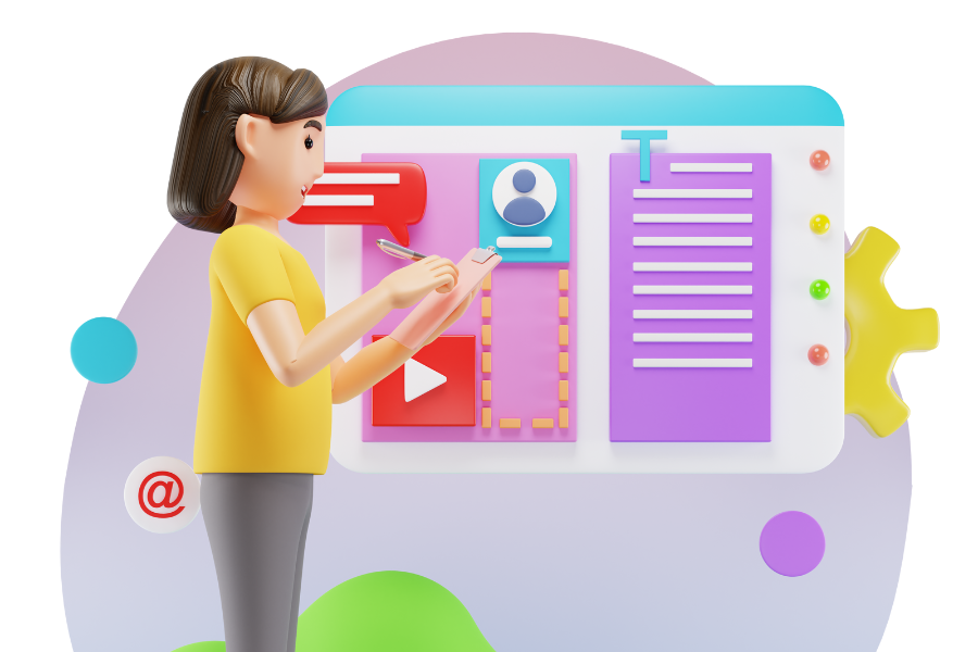 a web developer checking an interactive web design accessibility