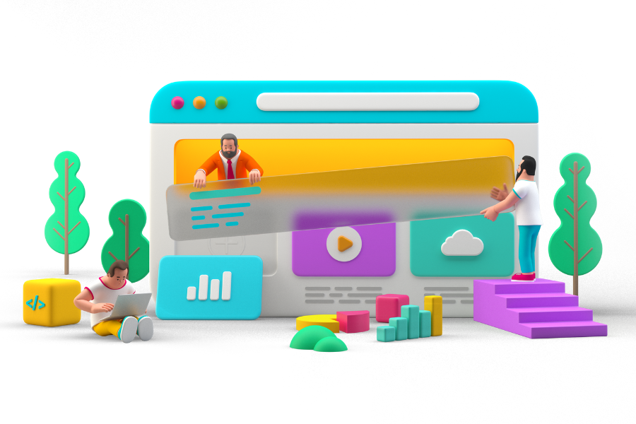 web developers creating an interactive web design