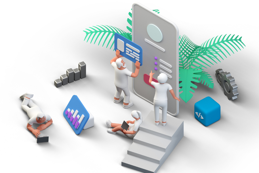 web developers implementing interactive web design on mobile