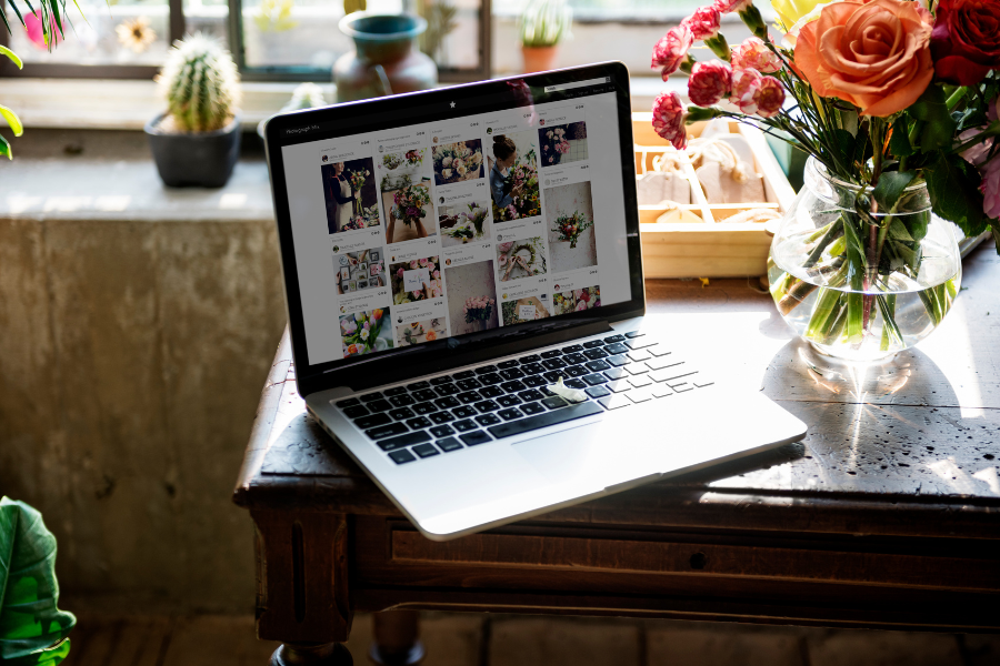 a computer with contents on a website a computer with contents on a website