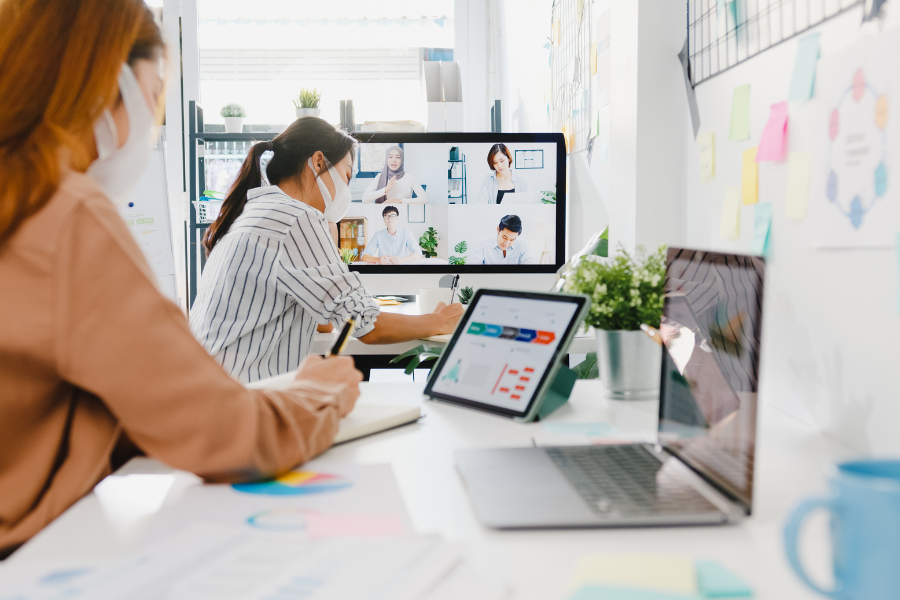 a laptop on a table viewing a website design a laptop on a table viewing a website design