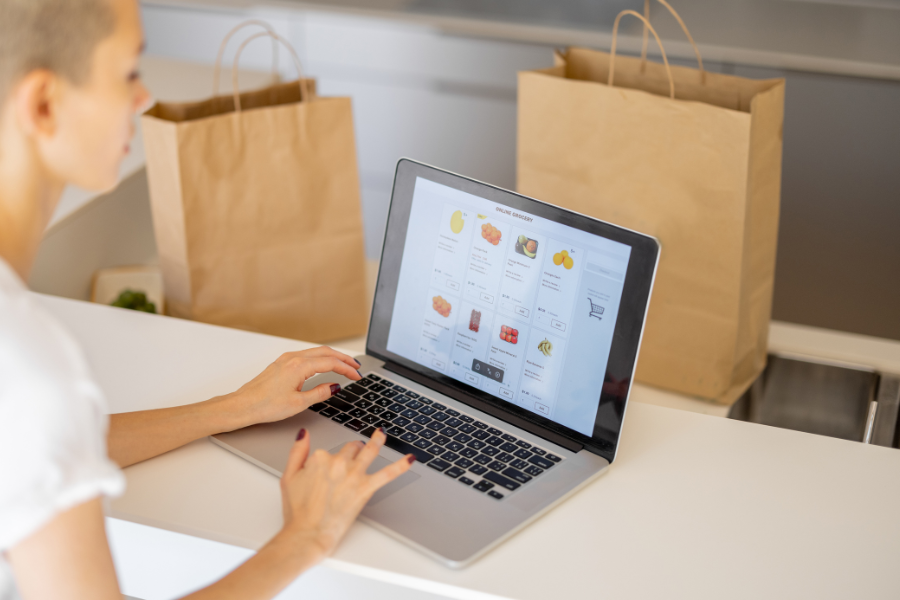 shopping for groceries using an ecommerce website shopping for groceries using an ecommerce website