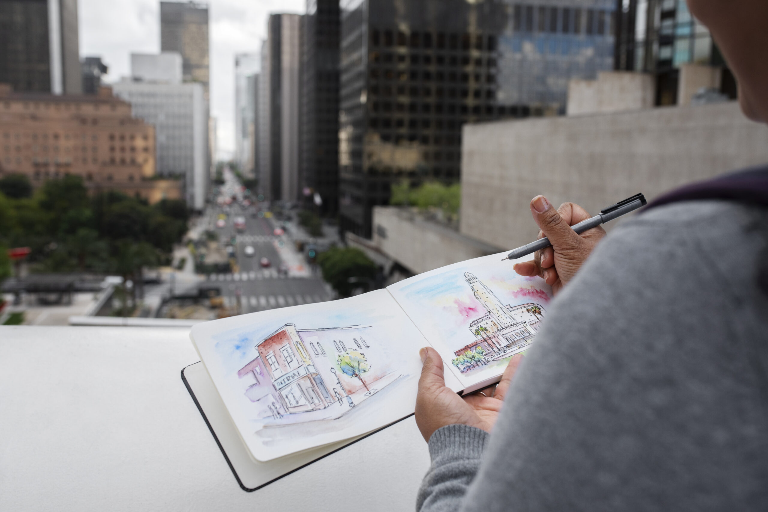 Dallas Skyline Sketch Art Event @ Reunion Tower