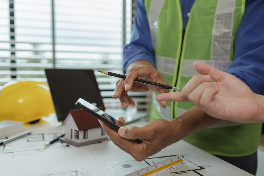 two person checking on a phone for property listings two person checking on a phone for property listings
