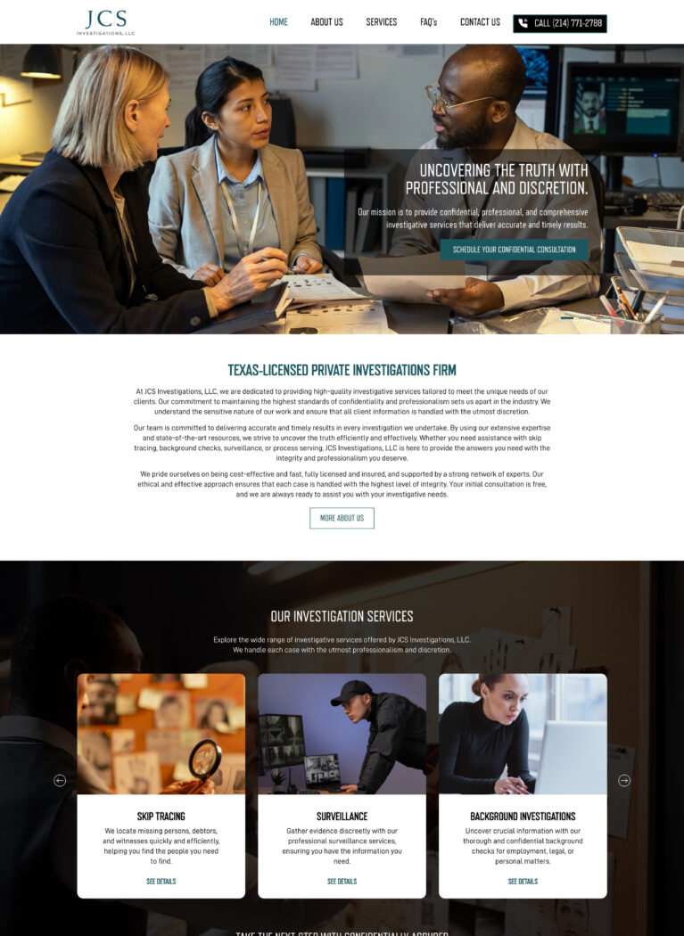 JCS Investigators Home